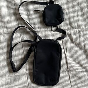 lululemon athletica Black Modular Mini Crossbody with detachable Pouch